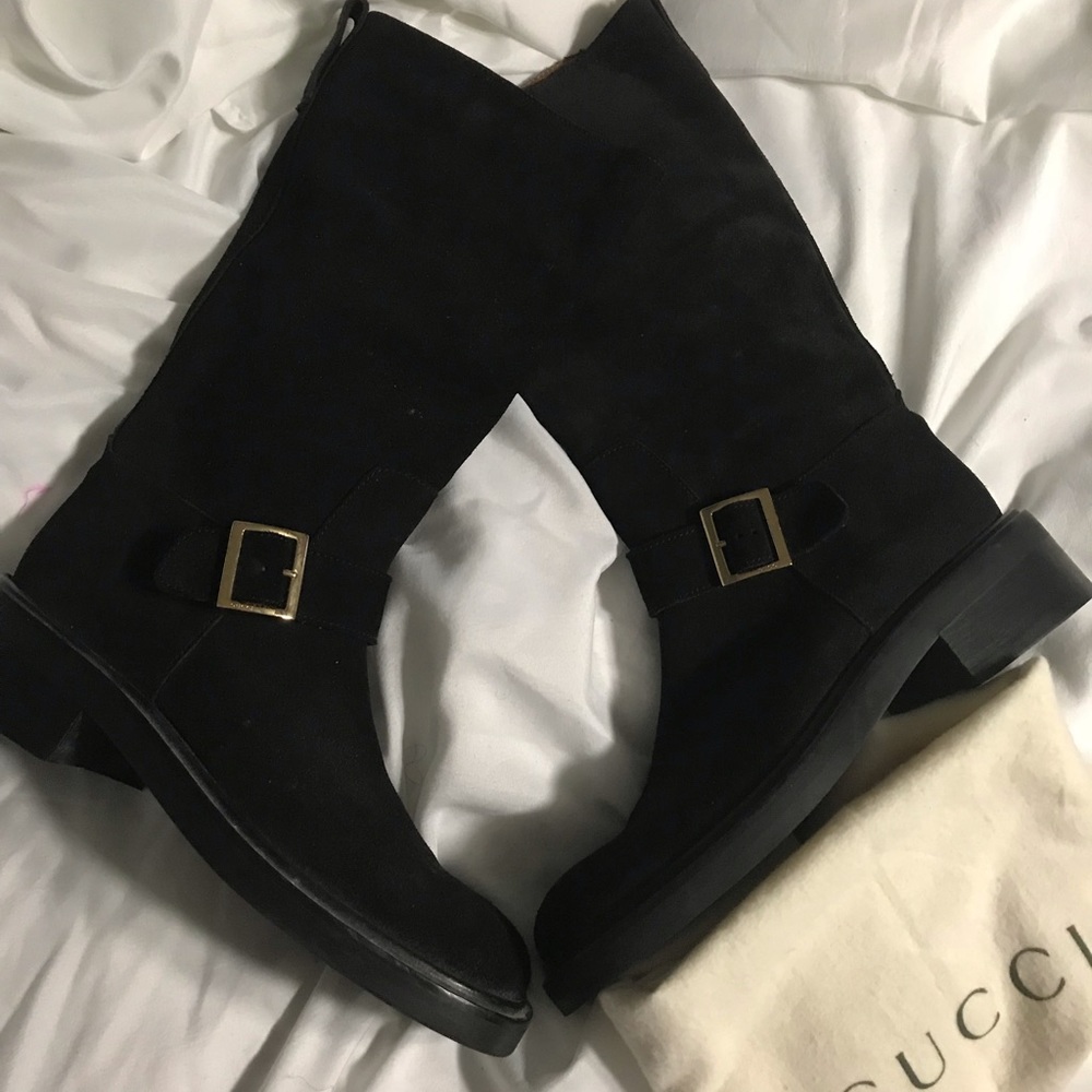Gucci - Suede Moto boots
